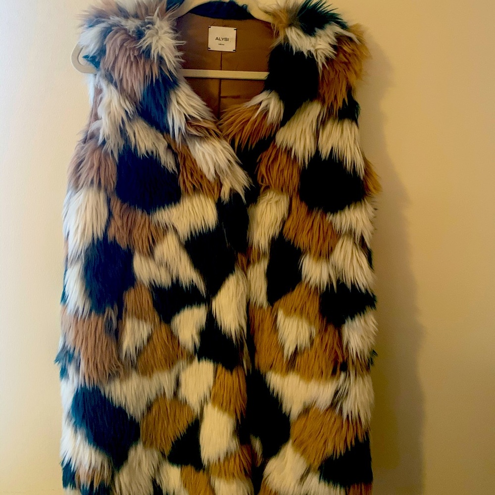 Neiman Marcus Faux Fur Vest